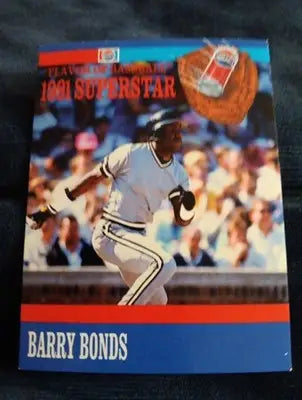 Barry Bonds - 1991 Pepsi Flavor Of Baseball. Superstar #7 of 17. Pirates. EX - Baseball Card Single