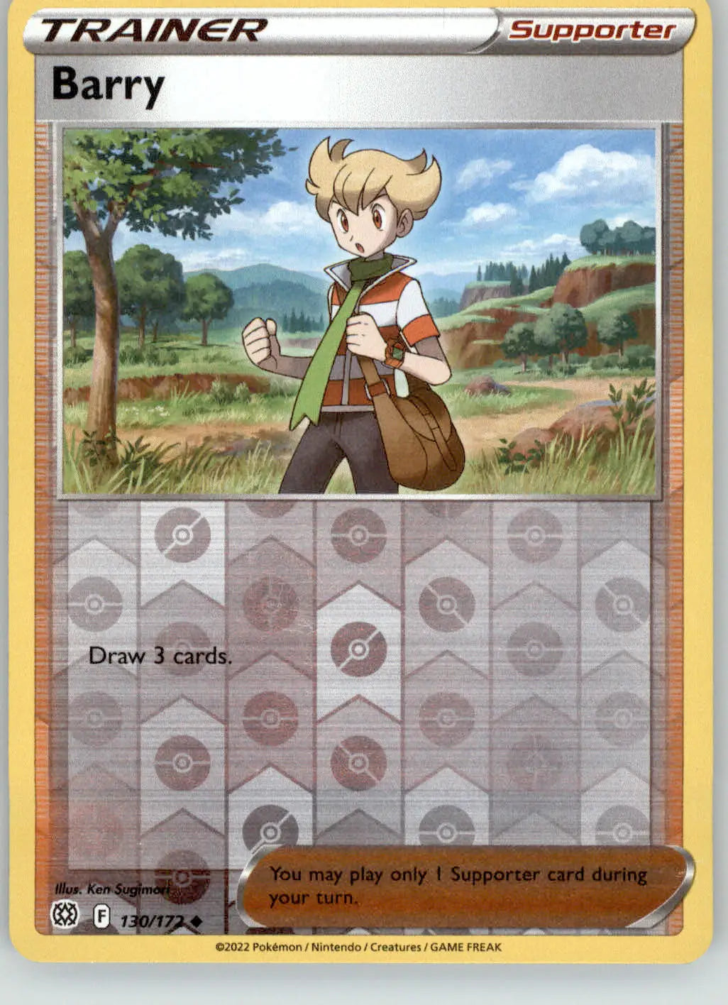 Barry - Brilliant Stars - 130/172 - Reverse Holo LP Pokemon - Pokémon Card Single
