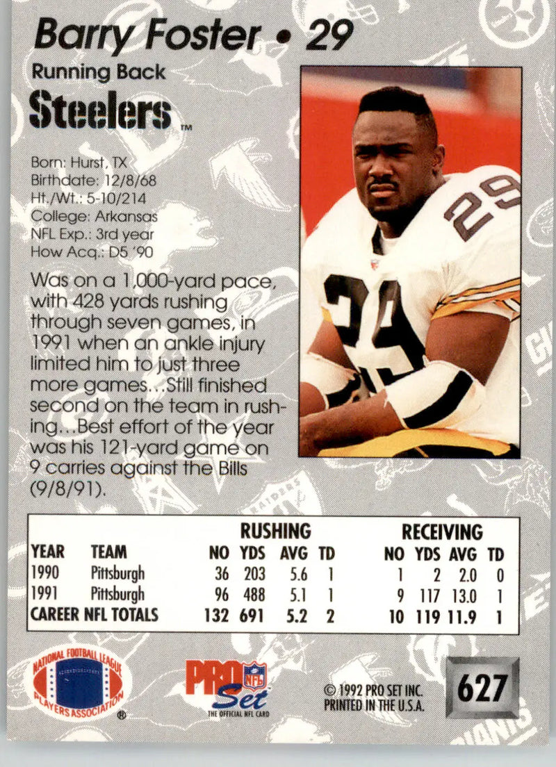 Barry Foster - 1992 Pro Set - #627 - Football - Football Card Single