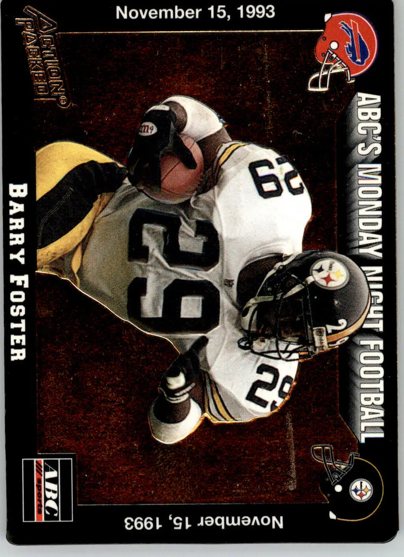 Barry Foster - 1993 Action Packed Monday Night Football - #45 - Football - Football Card Single