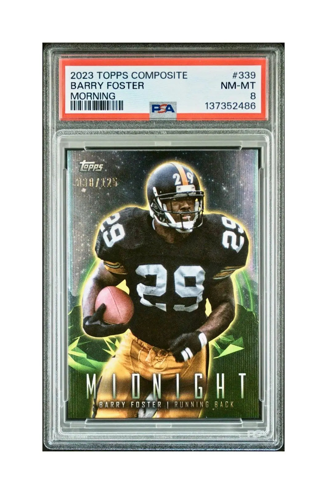 Barry Foster 2023 Topps Midnight #339 Morning Parallel 038/125 PSA 8 NM-MT