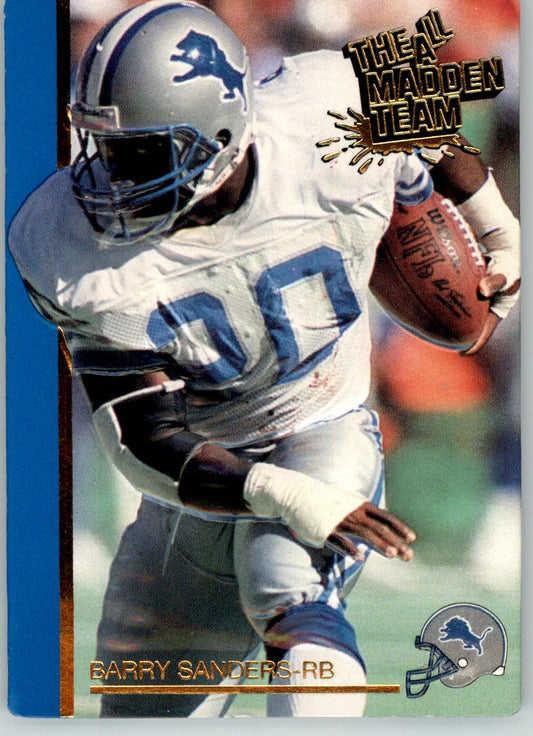 Barry Sanders - 1991 Action Packed All-Madden - #30 - Football - Football Card Single