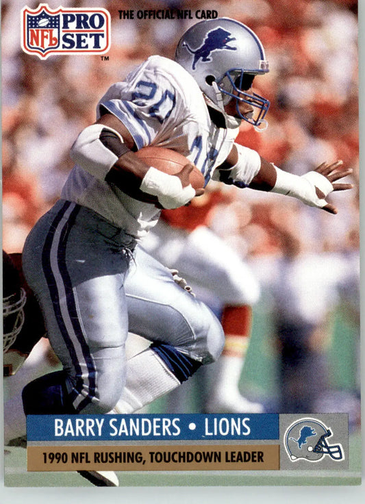Barry Sanders - 1991 Pro Set - #10 - Football - Football Card Single