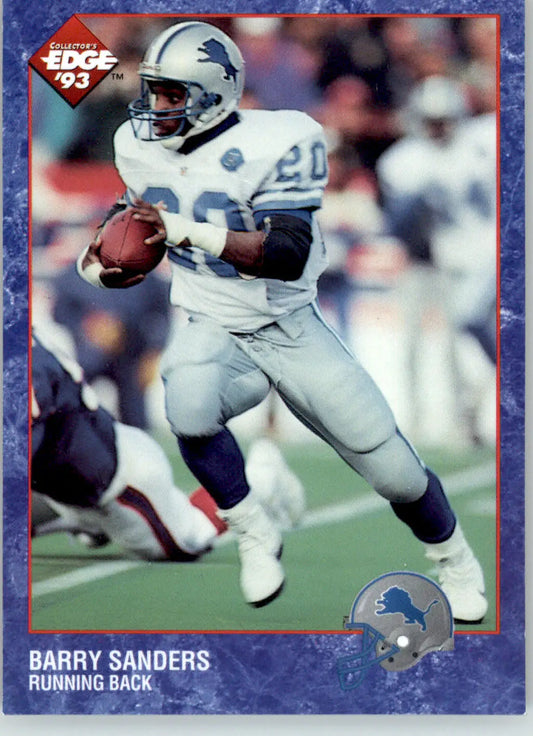 Barry Sanders - 1993 Collector’s Edge - #64 - #/100000 SN Football - Football Card Single