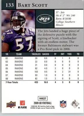 Bart Scott - 2009 Upper Deck - #133 - Football - Football Card Single