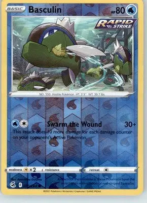 Basculin - SWSH08: Fusion Strike - 070/264 - Reverse Holo LP - Pokémon Card Single