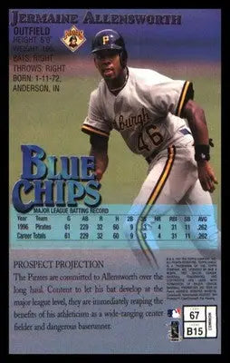 Baseball 1997 Finest #67 Jermaine Allensworth with protective coating - Baseball Card Single
