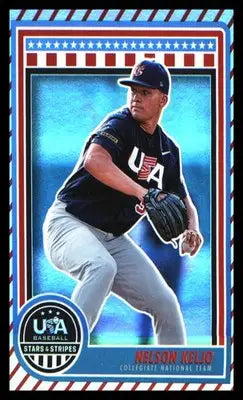 Baseball 2025 Panini Stars & Stripes USA Baseball Stripes #17 Nelson Keljo - Baseball Card Single