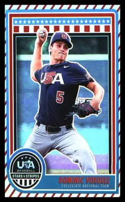Baseball 2025 Panini Stars & Stripes USA Baseball Stripes #41 Dominic Voegele - Baseball Card Single