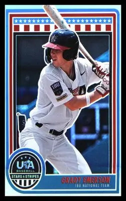 Baseball 2025 Panini Stars & Stripes USA Baseball #87 Grady Emerson - Baseball Card Single