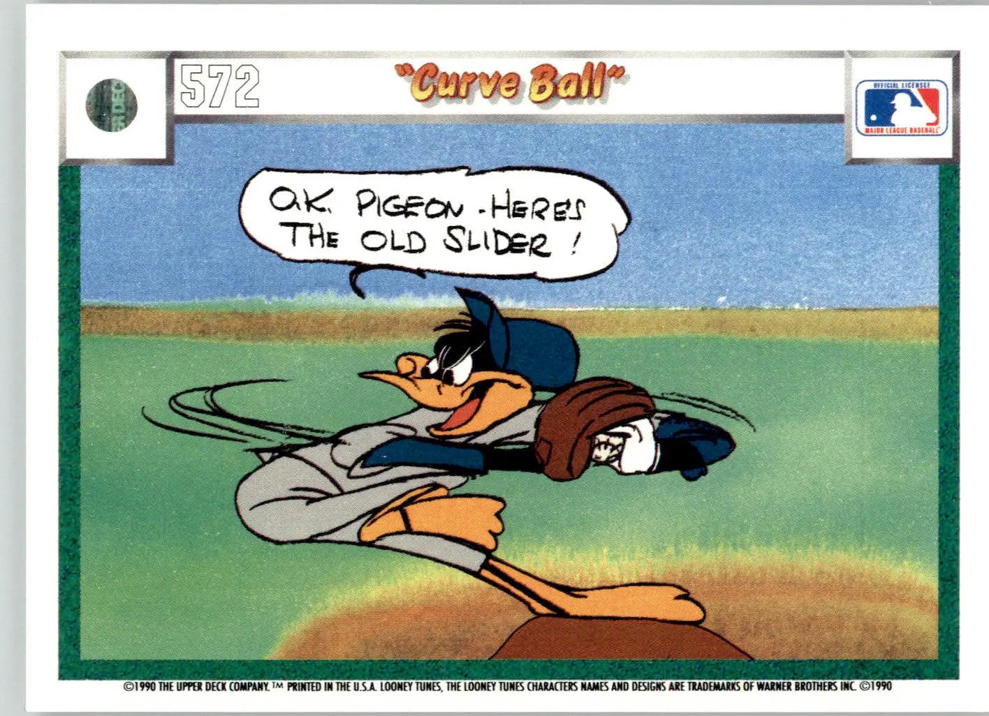 Baseball According to Daffy Duck / Curve Ball - 1990 UD Comic Ball 563/572 - Baseball Card Single