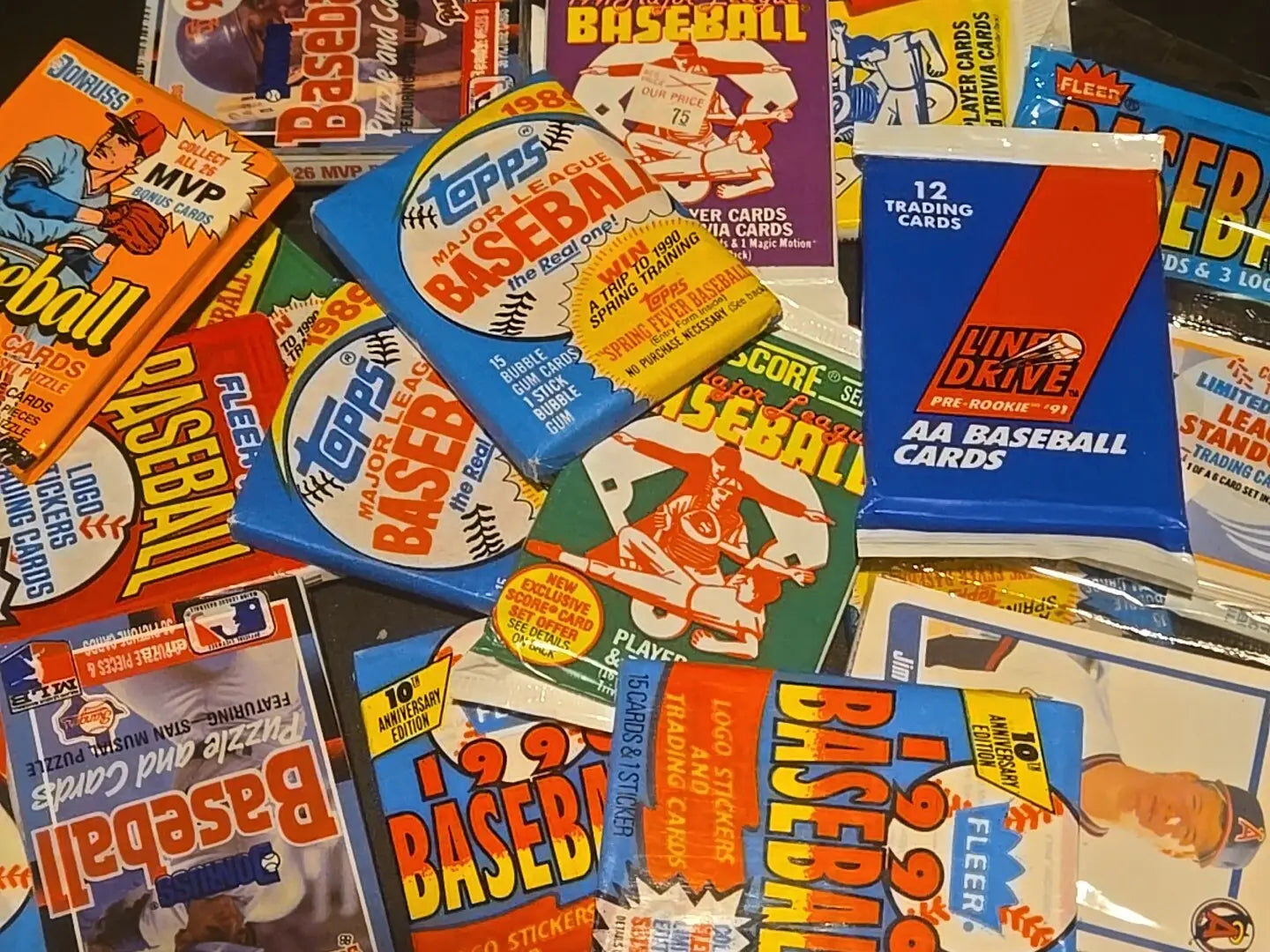 Baseball Card Packs Lot of 5 Packs - Baseball Card Box