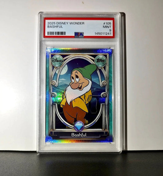 Bashful 2025 Topps Disney #105 Diamond Snow White and the Seven Dwarfs PSA 9 - Non-Sports Card Single