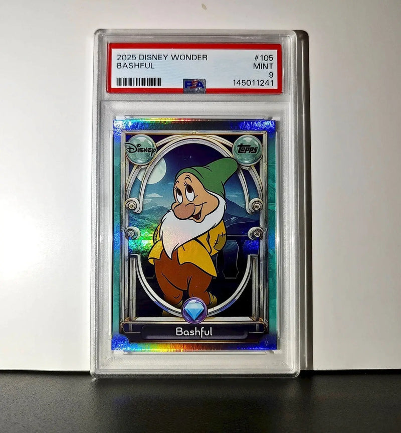 Bashful 2025 Topps Disney #105 Diamond Snow White and the Seven Dwarfs PSA 9 - Non-Sports Card Single