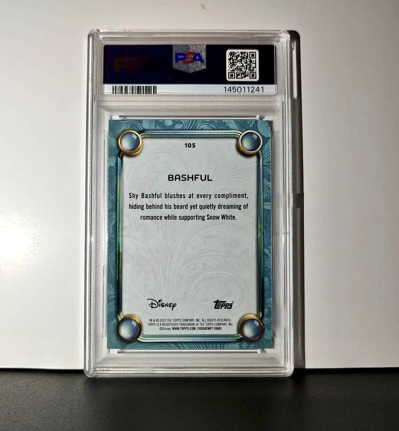 Bashful 2025 Topps Disney #105 Diamond Snow White and the Seven Dwarfs PSA 9 - Non-Sports Card Single
