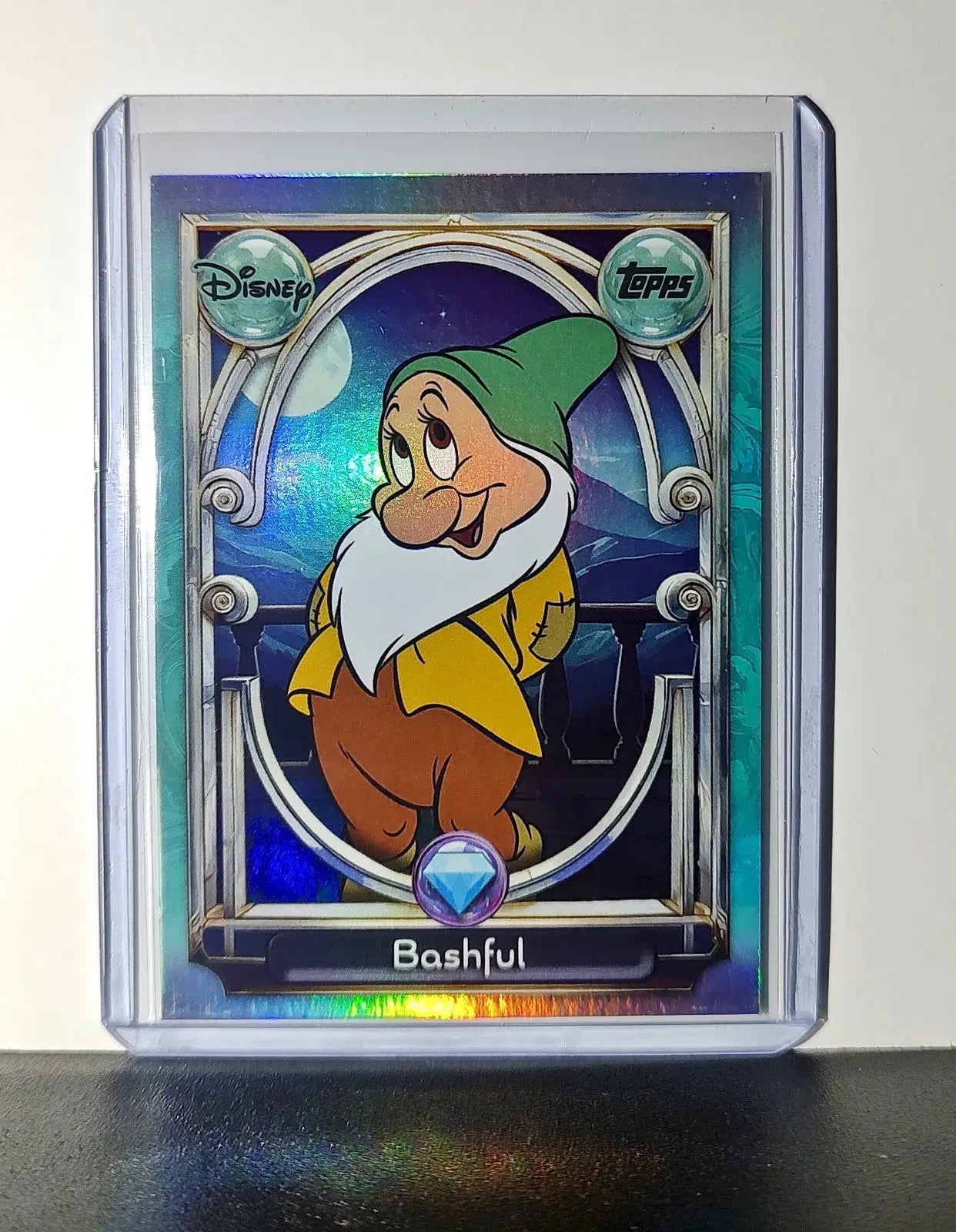 Bashful 2025 Topps Disney Wonder #105 Diamond Card Snow White & the Seven Dwarfs - Non-Sports Card Single