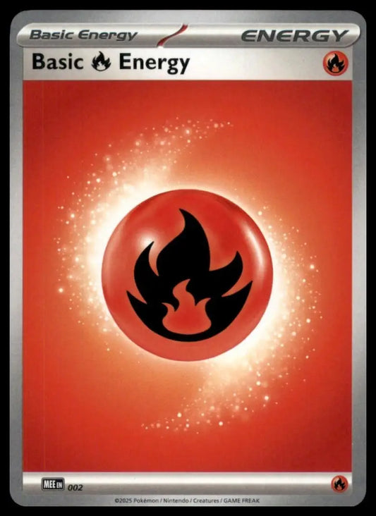 Basic Fire Energy 2 Mee: Mega Evolution Energies Regular Pokemon - Pokémon Card Single