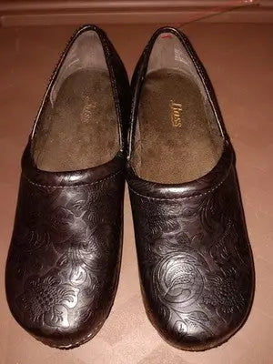 BASS Melinda Scrolled Clogs Slip On Loafers Women’s Size 7M Brown Pre-Owned Nice - Other