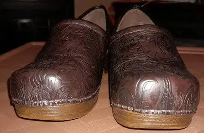BASS Melinda Scrolled Clogs Slip On Loafers Women’s Size 7M Brown Pre-Owned Nice - Other