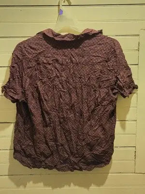 Batek Bay Shirt Mens XXL Rayon Short Sleeve Button Up Brown Print Easy Care - Apparel