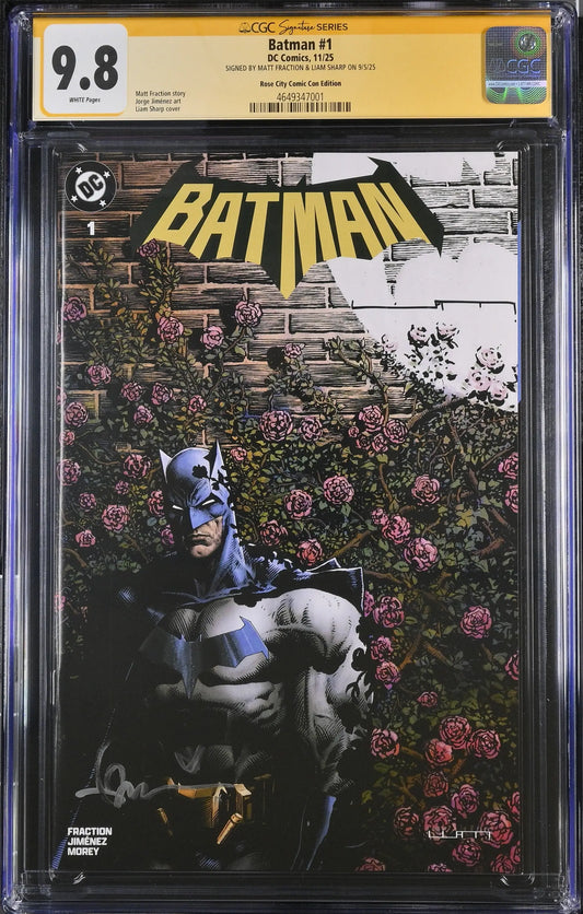 Batman #1 RCCC (2025) CGC 9.8 Signed by Matt Fraction & Liam Sharp - Comic Book