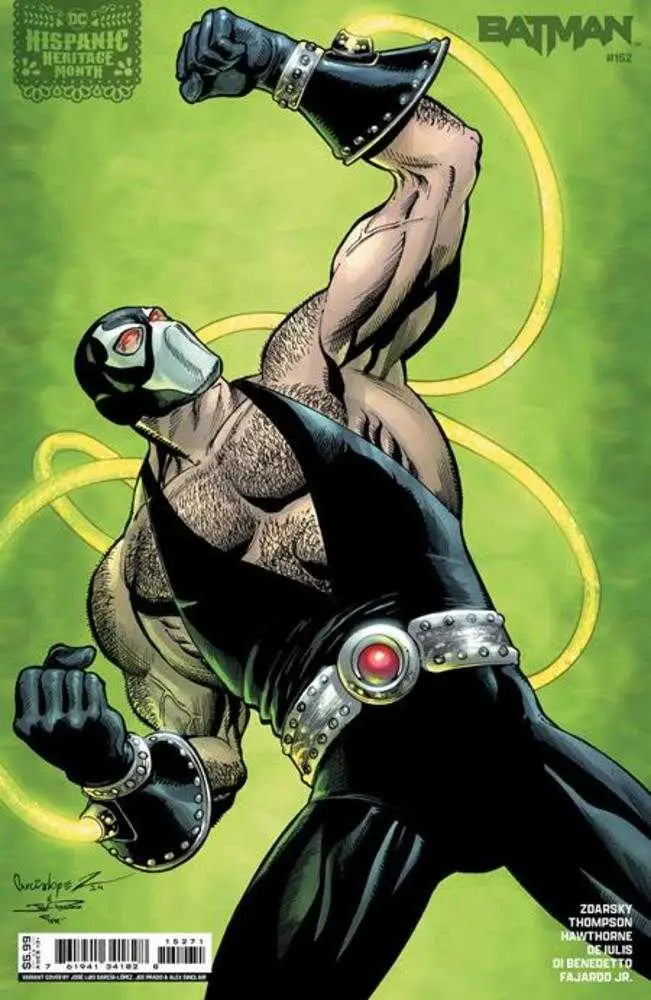 Comic book cover of Batman #152 shows a muscular hero in dark costume with yellow design