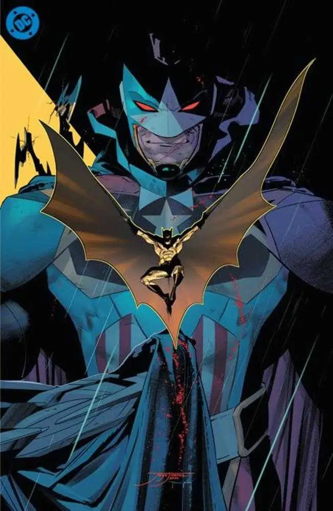 Comic book cover featuring Batman-Captain America hybrid character Jimenez foil variant
