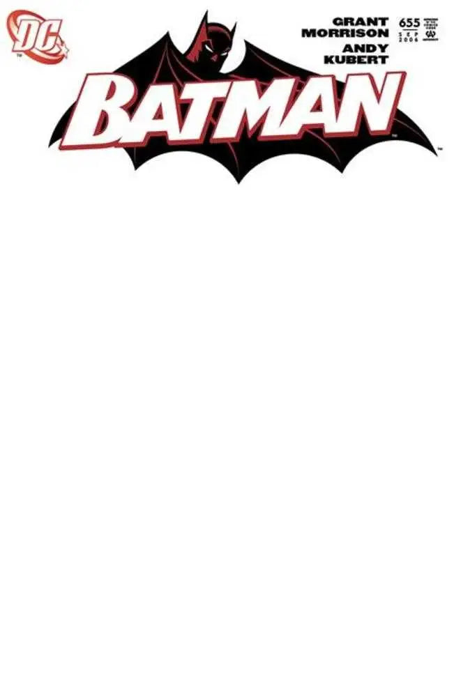 Batman #655 facsimile edition cover D blank variant featuring Batman logo and cowl artwork