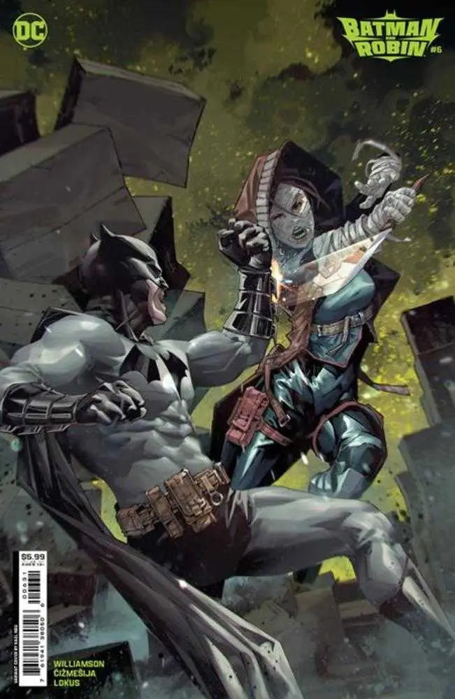 Batman and Robin #6 Cover C Kael Ngu Card Stock Variant trading card featuring action scene