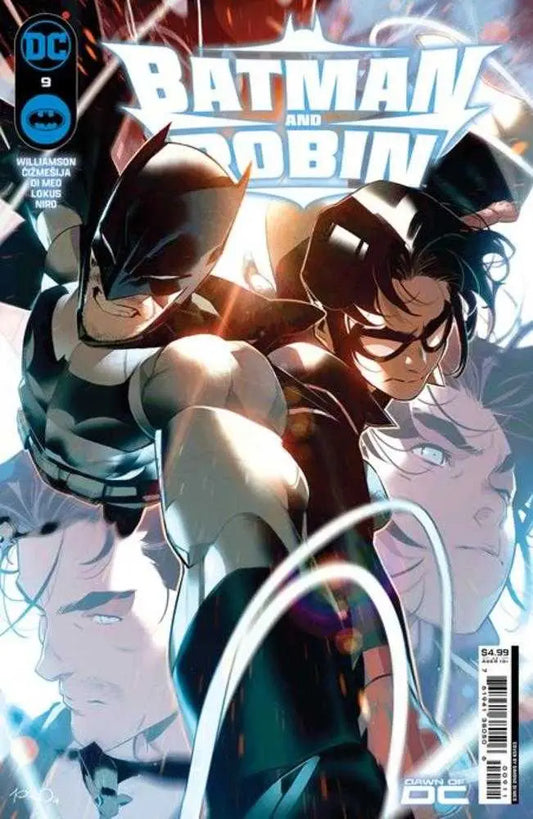 Comic book cover of Batman and Robin in action, perfect for trading cards collectors
