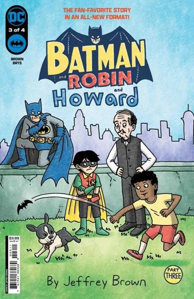 Comic book cover of Batman And Robin And Howard #3 featuring Jeffrey Brown artwork