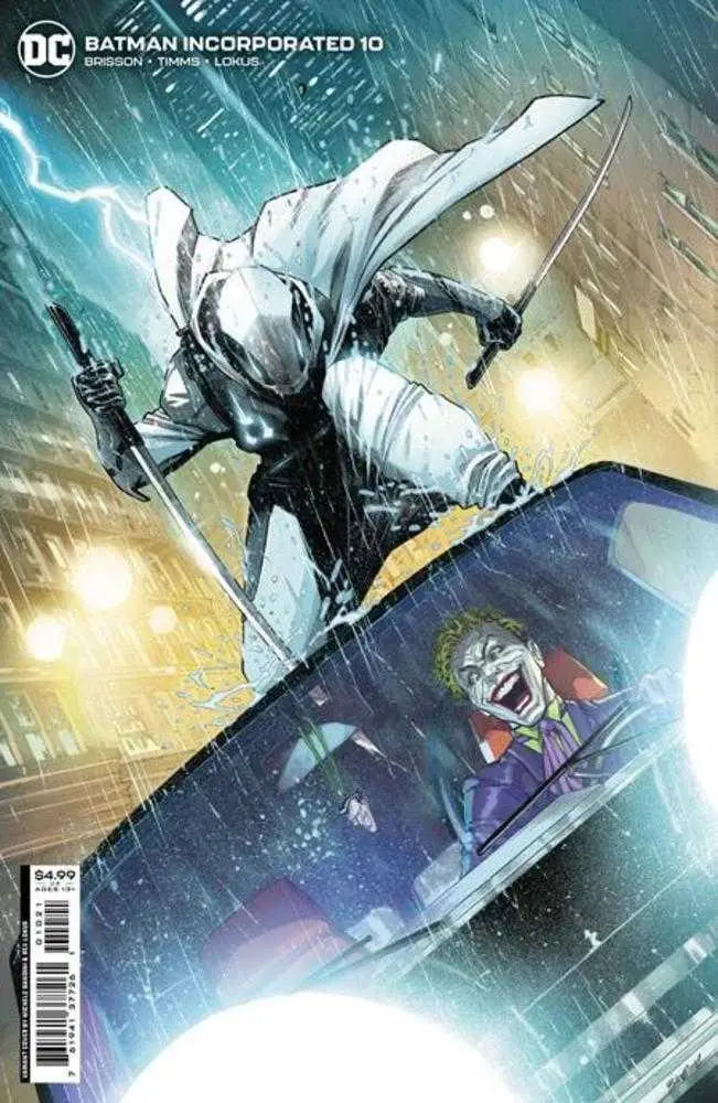 Dynamic Batman Incorporated #10 Cover B featuring Batman chasing the Joker in rain