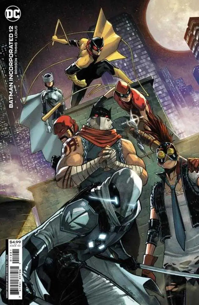 Batman Incorporated #12 Cover B features vigilante heroes in combat at night
