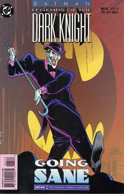Batman Legends of the Dark Knight comic book featuring Joker victorious artwork