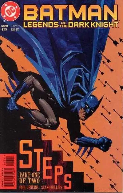 Batman comic book cover from Batman Legends of the Dark Knight 1997 #98 featuring the Dark Knight