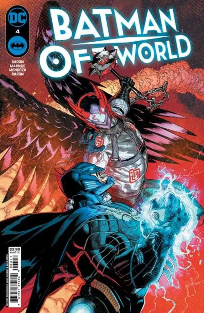 Batman Off-World #4 cover features armored Batman with energy wings for trading cards