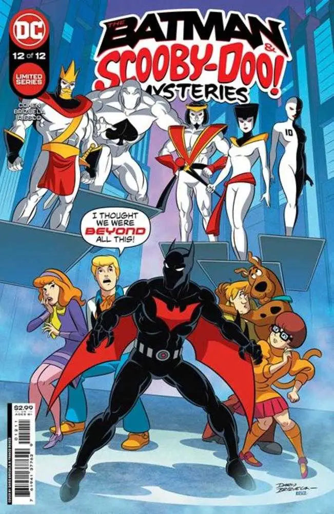 Comic book cover of Batman Beyond with Scooby-Doo and the Mystery Gang for trading cards