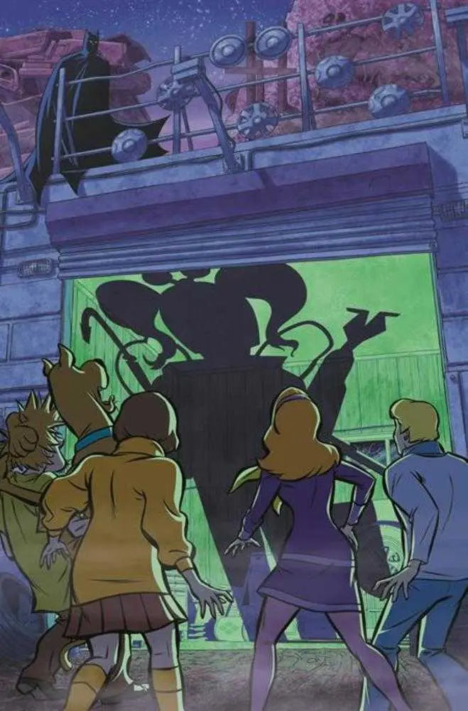 Dancing silhouette in Batman & Scooby-Doo Mysteries with ghost car backdrop