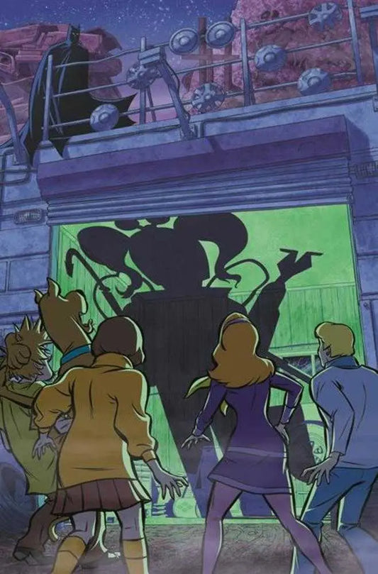 Dancing silhouette in Batman & Scooby-Doo Mysteries with ghost car backdrop