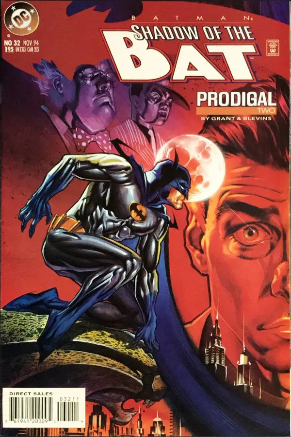 Batman Shadow comic book cover from Batman Shadow of the Bat 1994 #32 featuring dynamic artwork