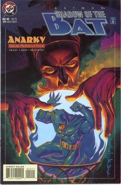 Batman comic book cover featuring Batman Shadow of the Bat #40 in Gotham City