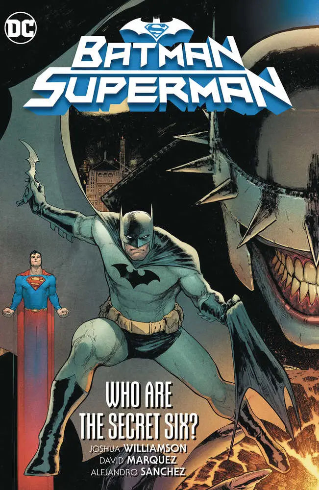 Batman Superman Hardcover Volume 01 cover with Batman and a menacing Superman