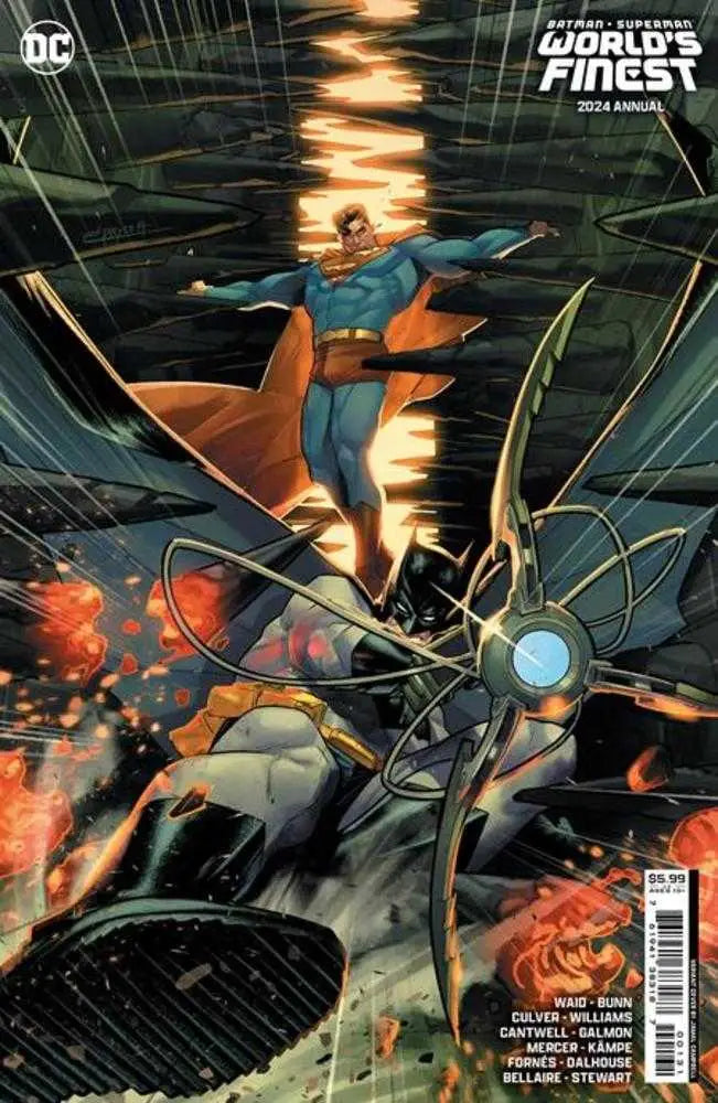 Comic book cover of Superman in flight for World’s Finest 2024 Annual #1 Card Stock Variant