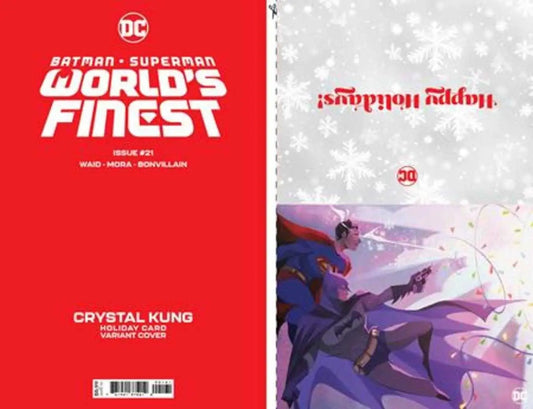 Batman Superman Worlds Finest #21 Cover C Crystal Kung DC Holiday Card Special Edition Variant - DC Card Single