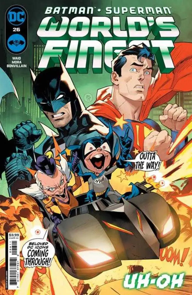 Batman Superman World’s Finest #26 Cover A by Dan Mora features dynamic superhero action