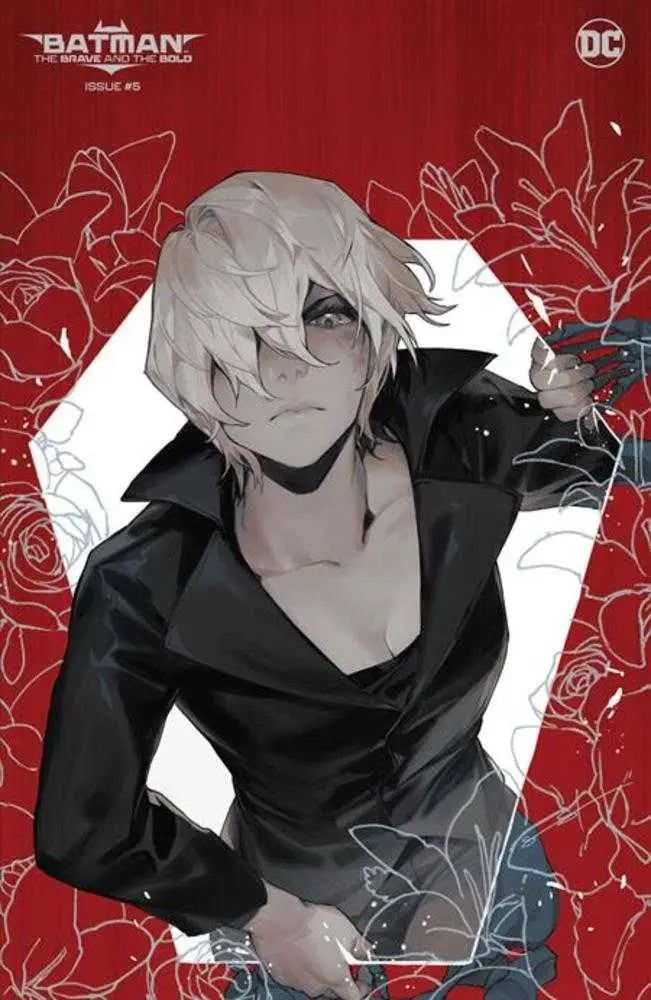 Stylized anime-style character in a black jacket from Batman The Brave And The Bold #5 variant