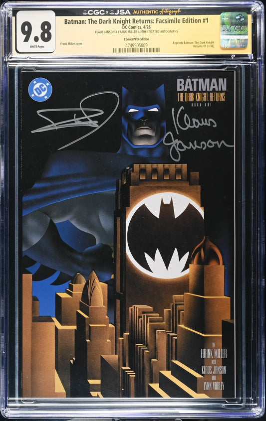 Batman The Dark Knight Returns #1 (2026) ComicsPRO CGC 9.8 JSA Signed Frank Miller & Klaus Janson - Comic Book