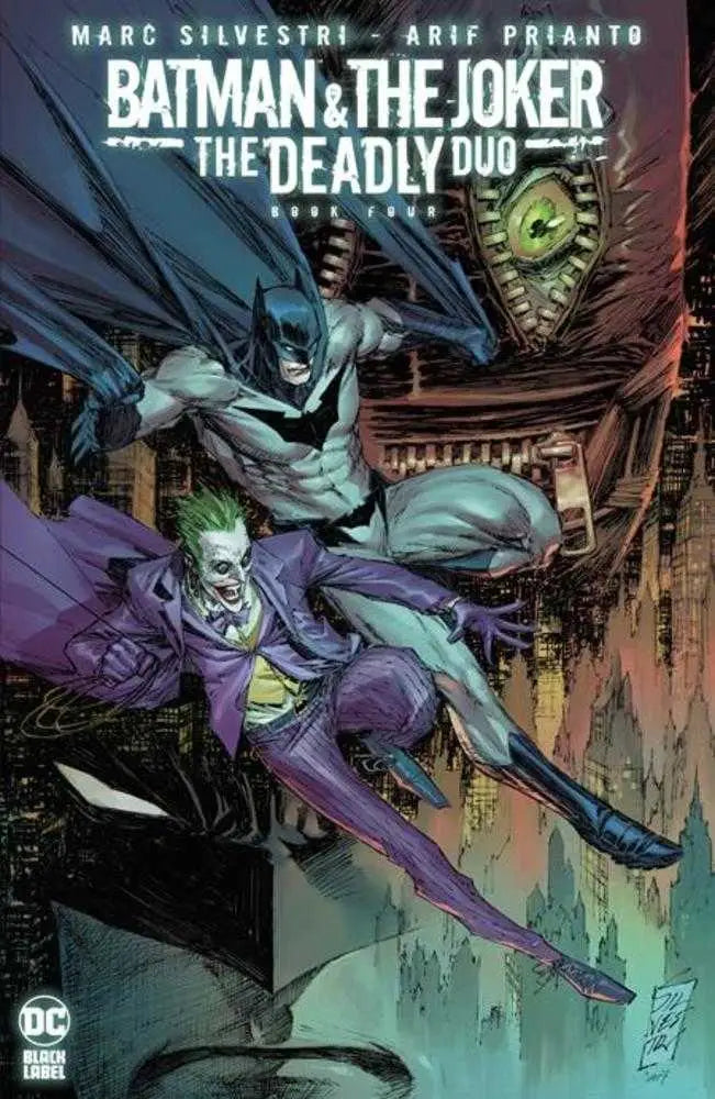 Batman and Joker in action on Batman & The Joker The Deadly Duo #4 comic cover