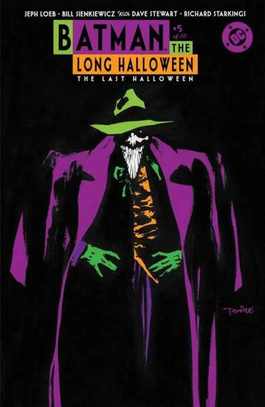 Comic book cover featuring Joker in purple coat and green hat from Long Halloween Tim Sale series