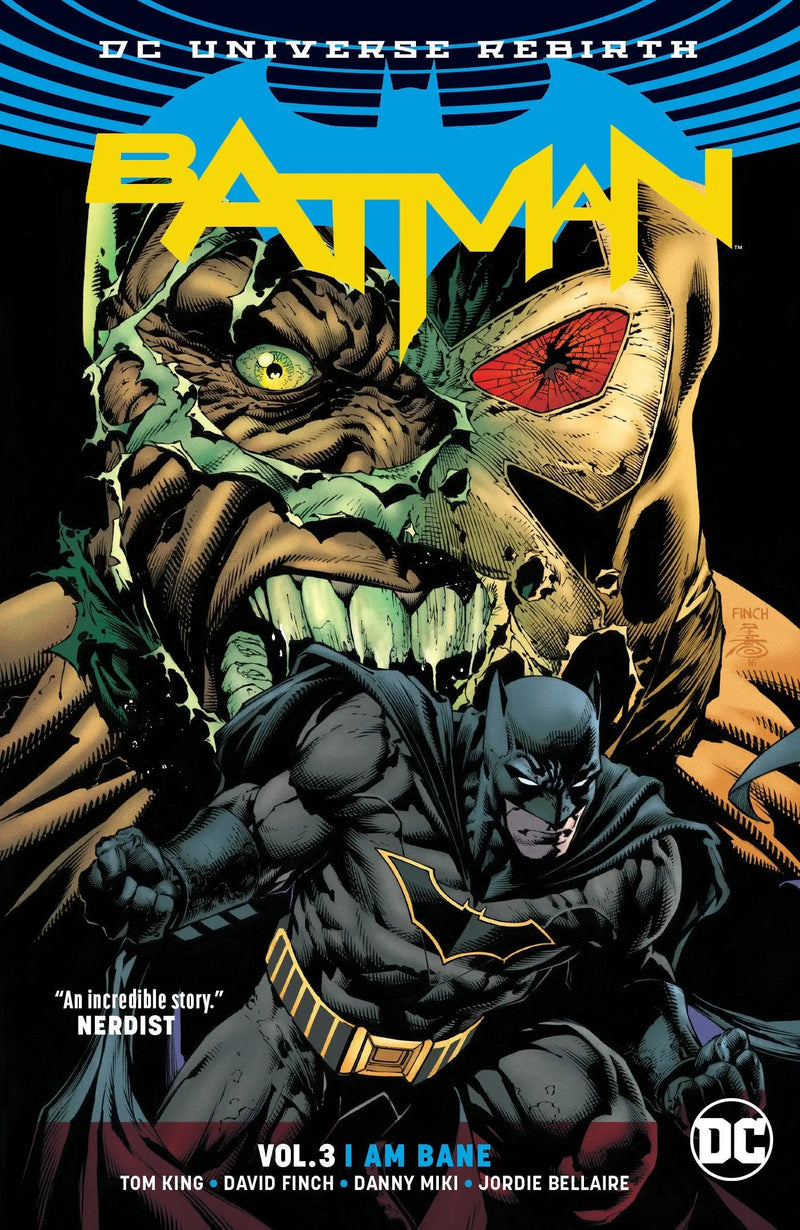 Batman Volume 3 I Am Bane comic cover with Batman facing a monstrous creature
